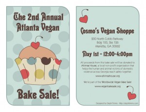 2010 vegan bake sale flyer