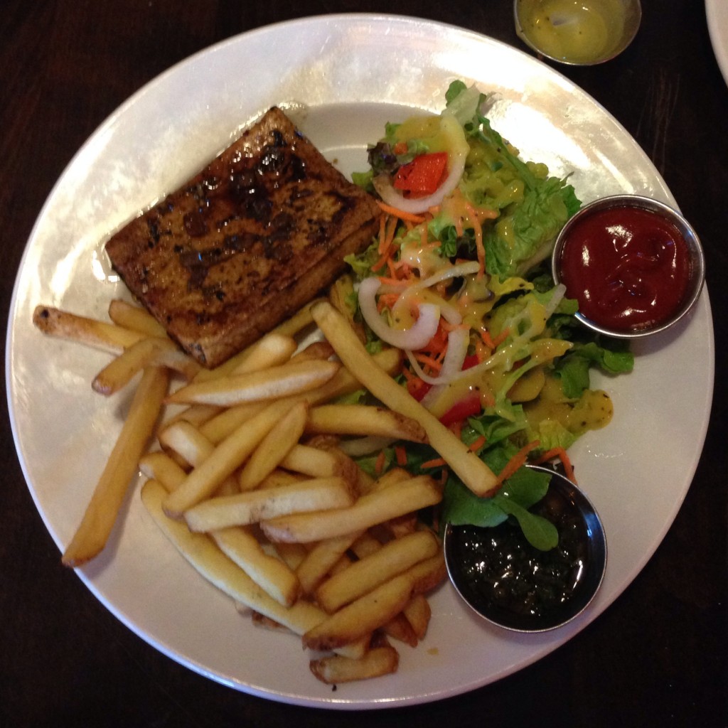 tofu steak at fuego mundo