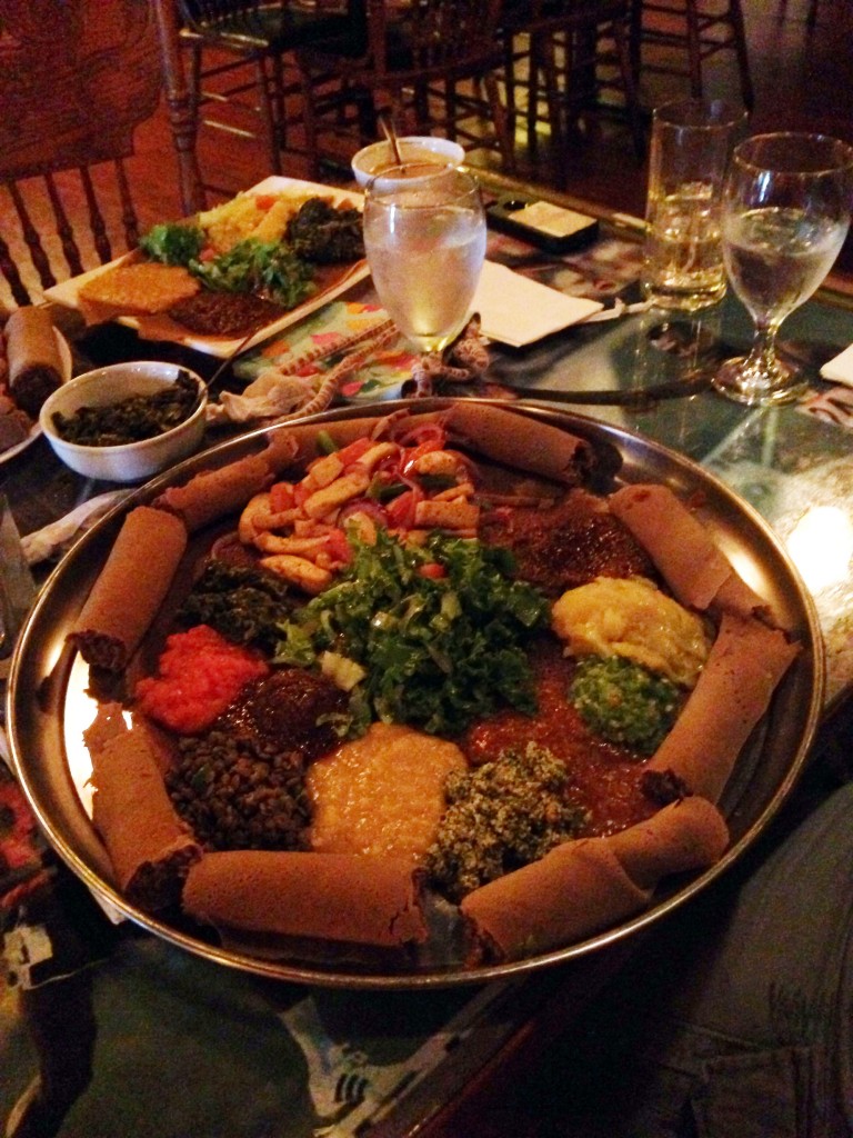 veggie combo and tofu tibs at queen of sheba