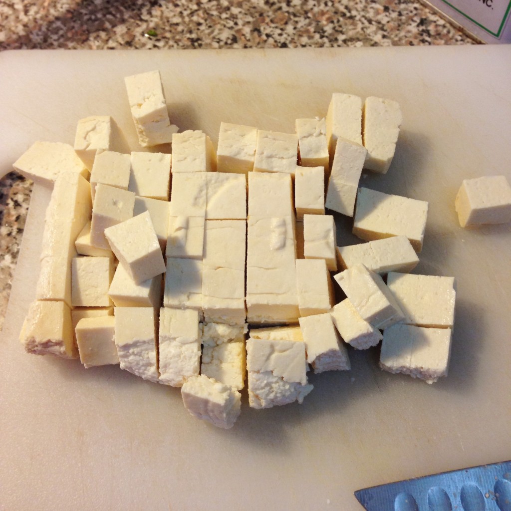 cubed tofu