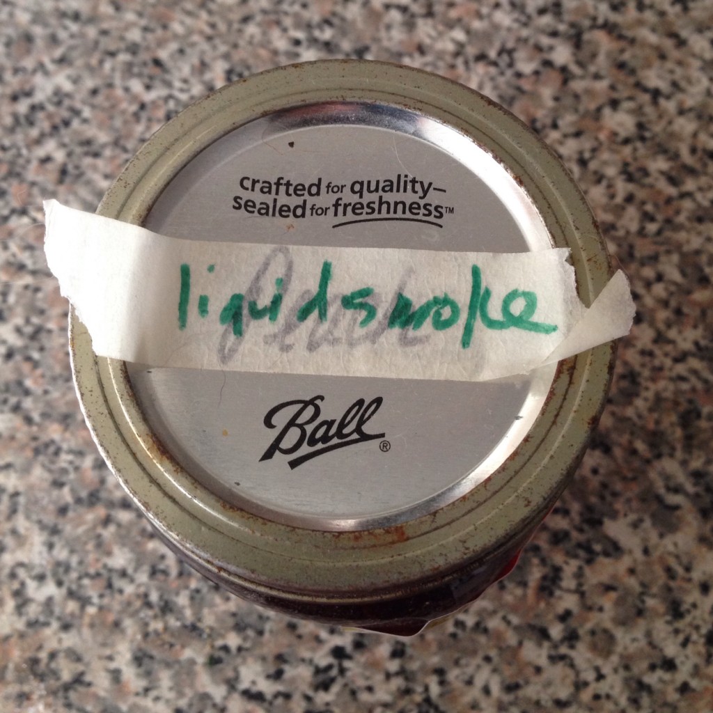 labeled mason jar