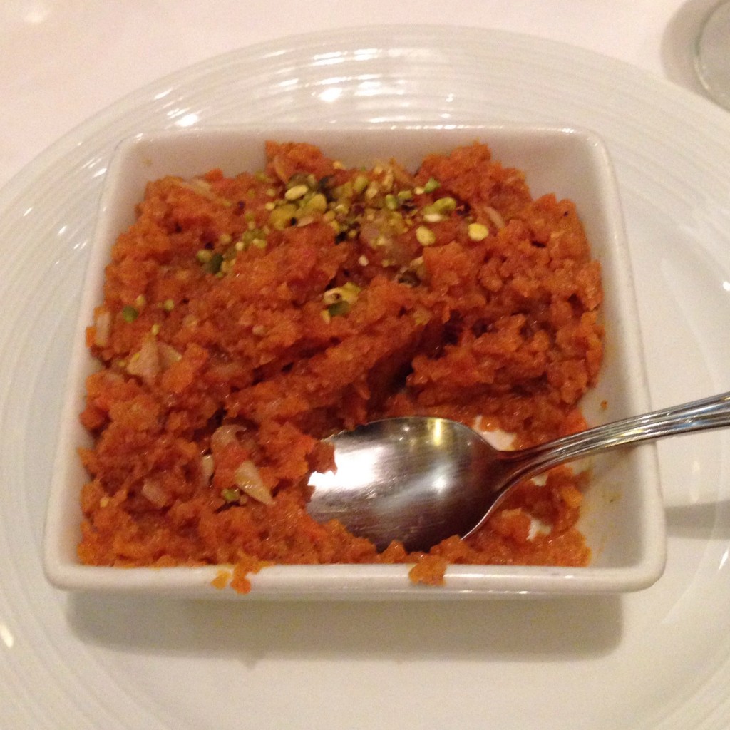 vegan indian spiced carrot dessert on royal caribbean cruise