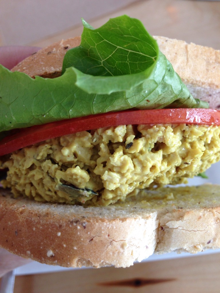 vegan gluten free chicken salad sandwich