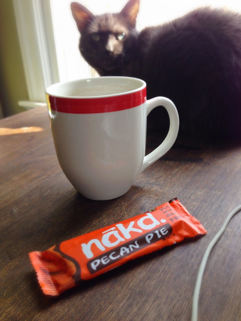 pecan pie nakd snack bar and cat