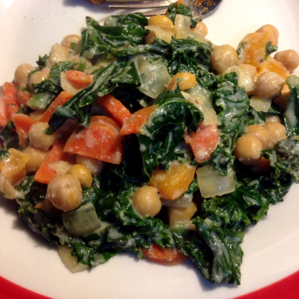 cosmic kale and chickpeas