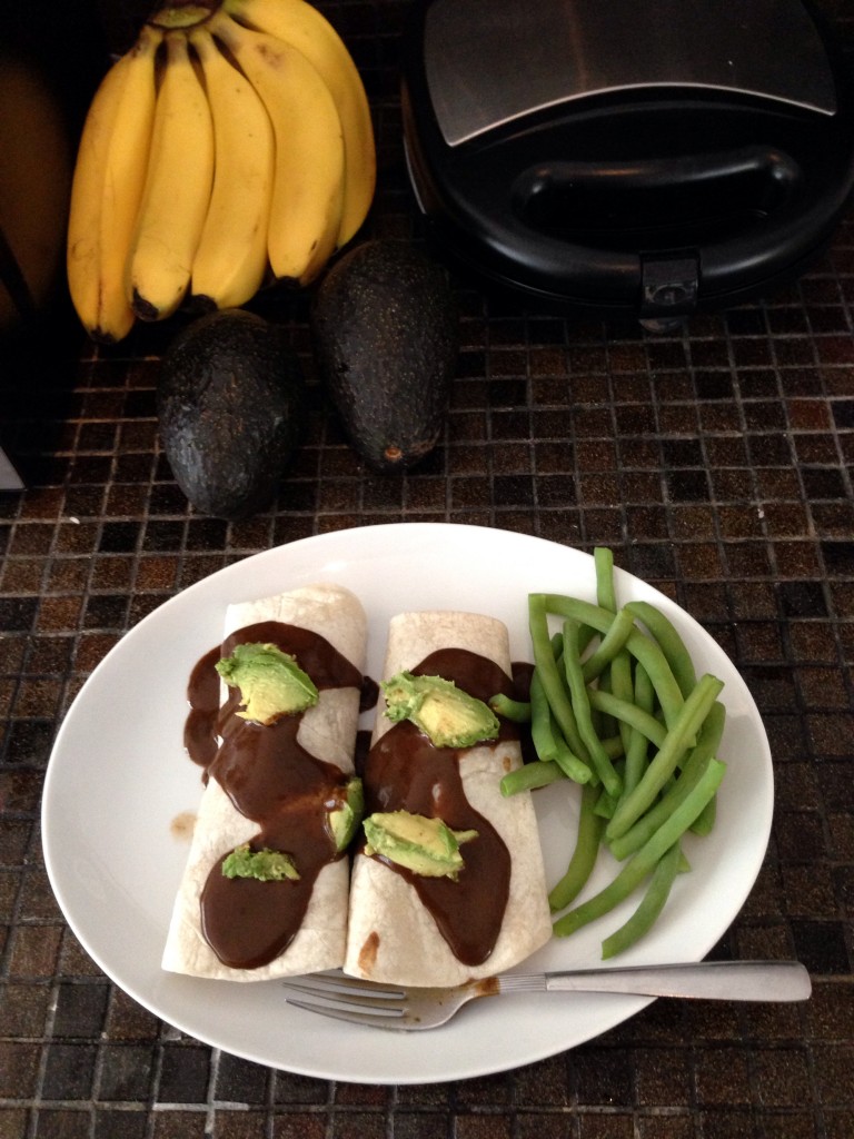 vegan potato enchiladas mole